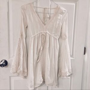 abercrombie & fitch white lace dress